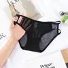 Calcinhas Fio Dental Sexy Femininas de Renda Vazada em Malha Respirável Finas de Verão Cintura Baixa Levanta Bumbum Sem Costura Puro Desejo