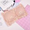 Encaje Sexy Top de Tubo Ropa Interior para Mujer Anti-Luz Reunido Base Envoltura de Pecho para Niña Tirante Invisible