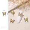 Accesorios para Uñas con Mariposas de Circonita Estilo Popular de Celebridad de Internet Colgante de Mariposa Mini Hueca Super Brillante Accesorios de Decoración para Uñas