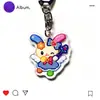 Conejo Flor Acrílico Doble Cara Llavero Colgante Dibujos Animados Anime Juego Mercancía Acrílico Mochila Regalo
