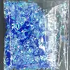 Atacado de fábrica fragmentos irregulares de pet cor de papel de doce fragmentos de vidro de cor mágica papel de vidro para unha