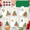 Tarjetas de Navidad transfronterizas con sobre rojo y set de pegatinas, Tarjetas de bendición europeas y americanas, Tarjetas de felicitación de Navidad