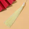 12cm Borla com Miçangas DIY Poliéster Seda de Gelo Pingente de Borla Pen Drive USB Sachê Acessórios Pingente de Marcador de Página Atacado