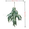 Planta verde artificial folhas de eucalipto três ramos decoração de casamento flor artificial estilo nórdico atacado transfronteiriço