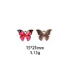 Borboleta Simulada Estampada Colorida DIY Acessórios de Joias em Liga Acessórios de Cabelo Transfronteiriços Pulseira Chaveiro Pingente