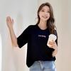 Camiseta Bordada de Manga Curta para Mulheres, Tendência Verão 2026 Novo Estilo Coreano, Camiseta Soltinha Plus-Size Estudante, Moda Feminina Dongdaemun
