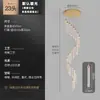 Iluminación Colgante Aerodinámica Ultralarga para Techos Altos, Dúplex, Zona de Escaleras de Caracol, Apartamento Grande, Accesorio de Iluminación Principal de Lujo Sencillo No