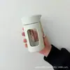 Vaso de Agua de Vidrio para Niñas, Alto Valor Estético, Portátil, Resistente a Altas Temperaturas, Nuevo Modelo 2025, Taza de Té Simple para el Hogar con Correa de Silicona
