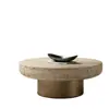Mesa de Centro de Piedra de Mármol Estilo Wabi-Sabi, Diseño sin Marco Completamente Ensamblado para Sala de Estar, Hotel, Uso en Exteriores, Juego de Mesas de Centro de Forma Irregular