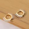 Pendientes de perla sencillos combinables pendientes chapados en cobre oro real pendientes de moda temperamento dulce México venta caliente suministro