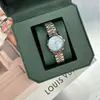 DAISKA Reloj Azul Triturado Hielo para Mujer Estilo Emperatriz Viuda Occidental Mismo Estilo Reloj Plano Moda Nicho TikTok en Vivo