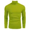 Comércio Exterior Transfronteiriço Suéter Masculino Europeu e Americano Gola Alta Cor Sólida, Pulôver Slim Fit Estilo Coreano Malha Básica, Top Masculino Plus Size