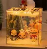 Luz Noturna Cubo Floral de Natal Lâmpada de Atmosfera Presente de Dia dos Namorados Aniversário Feito à Mão DIY Presente Criativo