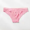 Roupa íntima masculina Junye de seda gelada ultrafina sexy transparente bolsa cueca boxer pequena masculina da moda de verão jovem