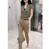 22607 Da Ai Mei Yi Yuan 2026 Verão Novo Estilo Coreano Top Sem Mangas + Calça Skinny Cropped Emagrecedora Moda Feminina