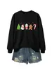 Amazon Wish tienda independiente linda y divertida versátil para mujer estrella de cinco puntas árbol de Navidad muñeco de nieve taza de café sudadera para exportación