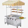 Carrito de Snacks Multifuncional Móvil para Mercado Nocturno, Brochetas Fritas, Puesto de Calamares a la Plancha Comerciales, Tofu Apestoso, Comida Frita, Carrito de Teppanyaki