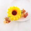 Venda Direta da Fábrica DIY Girassol de Seda Girassol Artificial Pegador de Girassol Pegador de Flores Feito à Mão