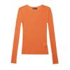 Comercio exterior transfronterizo para mujer 2025 verano estilo europeo americano cuello redondo manga larga perspectiva calado suéter top para mujer Z223007