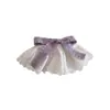 Pinza para el pelo con forma de falda y lazo de cinta morada estilo coreano, dulce y elegante, pinza de resorte para sujetar a media altura en la parte trasera de la cabeza, pinza superior, pinza para coleta