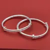 Pulsera de Plata de Ley 9999 Ping An Joy para Hombres, Mujeres y Bebés Conejitos Pulsera de Plata Infantil Regalo de Cumpleaños de Un Año Luna Llena