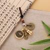 Aleación de Moneda de los Cinco Emperadores Xingyue Pixiu Doce Signos del Zodíaco Piezas con Mango Giratorio Llavero para Coche Moneda de los Cinco Emperadores Colgante para Hombres y Mujeres