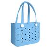 Bolsa de Ombro Feminina Eva Bolsa com Furo Grande Bolsa de Viagem para Praia Extra Grande Moda Cesta de Armazenamento para Compras