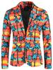 2024 Comércio Exterior AliExpress Amazon Novo Terno Estampado de Um Botão Tamanho Europeu Terno Casual plus size Top Masculino