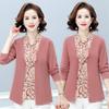 Nuevas Blusas de Primavera para Mamá, Camisas Elegantes, Conjuntos de Dos Piezas de Manga Larga para Mujeres de Mediana Edad y Mayores, Blusas de Primavera y Otoño para Mujeres de Mediana Edad y Mayores