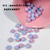Colección de Bolas Lindas Pintadas a Mano Multicolor Acrílico DIY Cuadrado Redondo Ábaco Agujero Recto Colgante con Cuentas Joyería Cuentas Sueltas