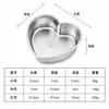 Aço Inoxidável 304 Estilo Coreano Prato em Formato de Coração Tigela de Sopa Prato para Petiscos Bandeja Criativa de Metal para Sobremesas Petiscos Frutas