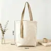 Bolsas de lona personalizadas con bloques de color para eventos corporativos, ferias comerciales, regalos promocionales, bolsas de compras y campañas de reclutamiento en campus.