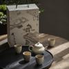 Moji juego de té antiguo una tetera cuatro tazas juego caja de regalo juego de té kung fu tetera juego de té kung fu juego juego