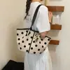 Bolso de Lunares para Mujer 2026 Nueva Moda de Verano Bolso Tote Versátil Gran Capacidad Bolso de Hombro Bolso para Clase y Viajes