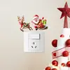 VA-KG041 Reno Navideño Papá Noel Dormitorio Sala de Estar Pegatinas para Interruptores Pegatinas Decorativas de Pared Autoadhesivas Venta al por Mayor Comercio Exterior