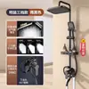 Juego de cabezal de ducha de montaje superficial para bañarse, sistema de ducha completo para baño con aumento de presión, con tubería vista y mezclador