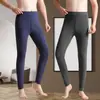 Calças longas de veludo para homens, roupa íntima com forro de fleece, grossas, largas, finas, leggings masculinas, outono e inverno, calças justas e quentes