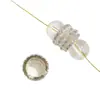 Retenção de Cor Alta Ouro 14K Furo Grande Zircônia Incrustada Recortada Contas Soltas Joias Artesanais com Contas Pulseira Colar DIY Acessórios de Cristal