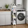 Estante de Almacenamiento para Espacios Estrechos para Dormitorio y Habitación de Estudiantes, Carrito Móvil para Baño y Cocina, Estante de Almacenamiento de Múltiples Niveles para Espacios Estrechos para Snacks