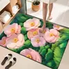 Tapete de Tierra de Diatomeas Floral 3D Transfronterizo, Absorbente de Agua y Antideslizante, Se Puede Cortar a la Medida para Baño, Vestíbulo y Entrada
