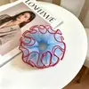 Goma de pelo scrunchie vintage versátil extragrande para adultos, elegante scrunchie floral para coleta