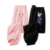 Calças de seda gelo para meninas, roupa externa, verão 2025, novas calças casuais de seda gelo anti-mosquito, estilo ocidental, desenho animado, esportivas, da moda, calças curtas
