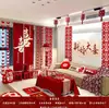 Decoração de Ambiente para Quarto de Casamento Conjunto Completo de Decoração para Casa Nova de Casamento Cortinas e Flores Quarto do Noivo e da Noiva Sala de Estar