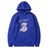 Moda Europeia e Americana novo suéter com capuz de urso street lil Peep com forro de fleece suéter de inverno para casal