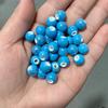 Cuentas redondas galvanizadas de color macarrón 8 cuentas de cerámica a granel accesorios de joyería diy material para pulseras de joyería pequeña al por mayor