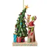 Decoración Monstruo Verde Peludo Navideño Colgante Acrílico Plano 2D Juguete de Dibujos Animados Árbol de Navidad Paquete Navideño