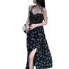 Vestido Floral Negro Jiu Yi Primavera Mujer 2025 Verano Nuevo Vestido Largo Suave Falda Retro Francesa Primer Amor