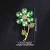 Nuevo Broche de Flor Verde Exquisito Sencillo Fresco Pin de Planta Verde de Alta Gama Accesorios para Chaqueta de Traje Ramillete