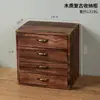 Caixa de Armazenamento de Vidro com Flor de Begônia Caixa de Madeira Retrô para Organização de Detritos de Mesa Decoração com Caixa de Madeira Penteadeira Caixa de Joias