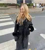 Amazon 2025 Novo Outono e Inverno Aliexpress Casaco de Lã Elegante Casual da Moda Solto com Lapela Cor Pura